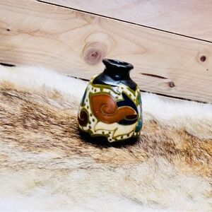 Japanese Gouda styled vintage miniature ceramic handmade in Japan vase 1920s-30s